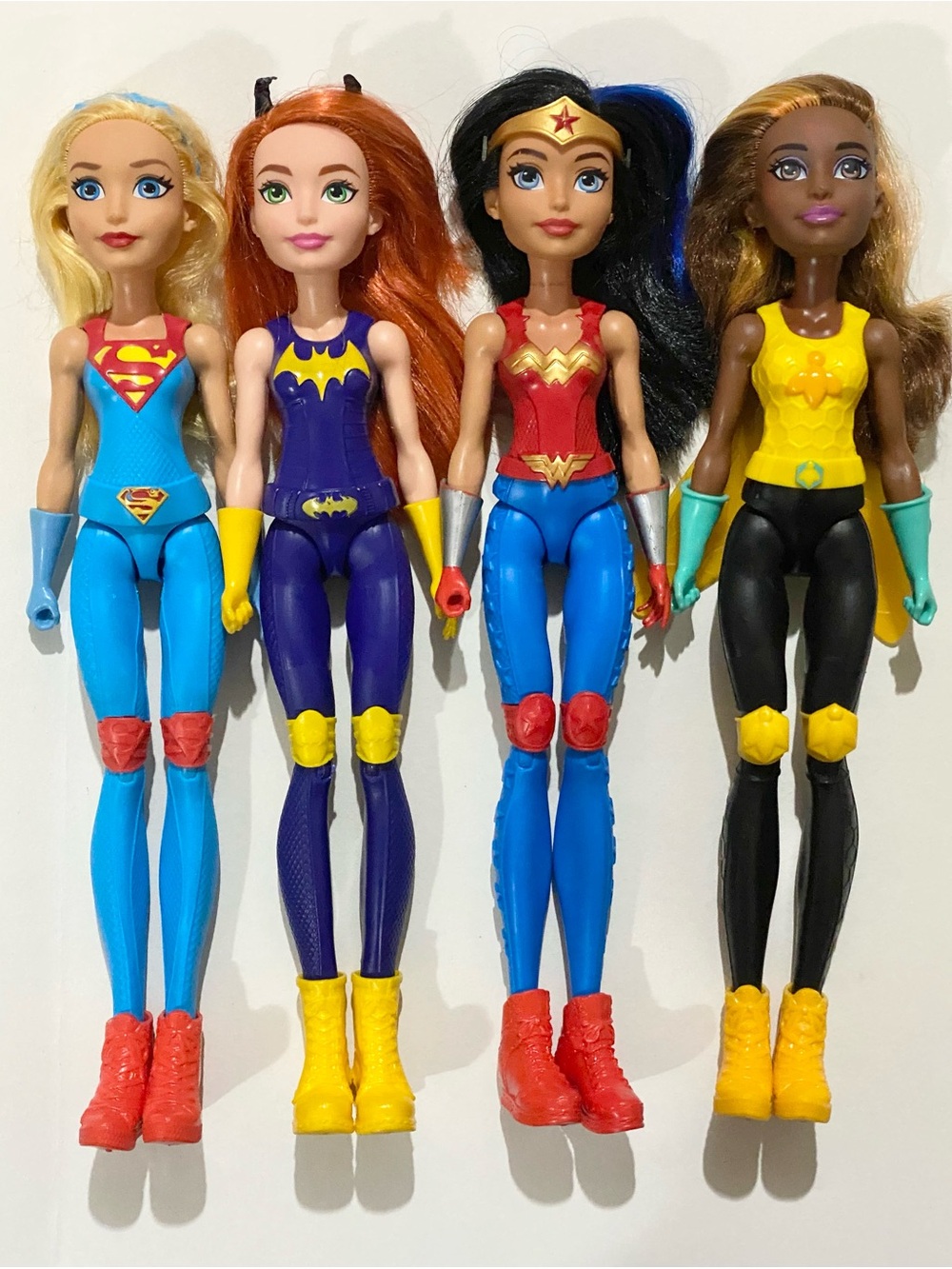 Lot of Four DC Super Hero Girls Action Figure Dolls Mattel